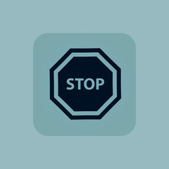 Pale blue STOP sign icon