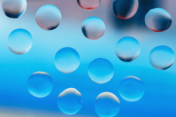 Water droplets  blue