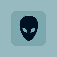 Pale blue alien icon