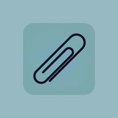 Pale blue paperclip icon