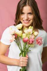 Beautiful girl with a bouquet