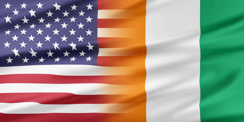 Fototapeta premium USA and Cote d'Ivoire