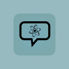 Pale blue atom message icon