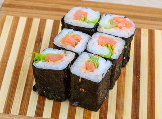 Roll with salmon