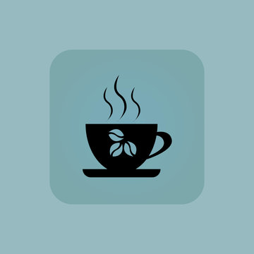 Pale blue coffee cup icon