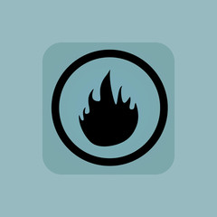 Pale blue fire sign