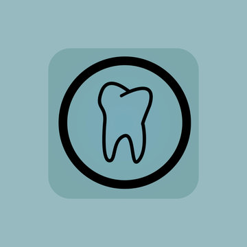 Pale blue tooth sign
