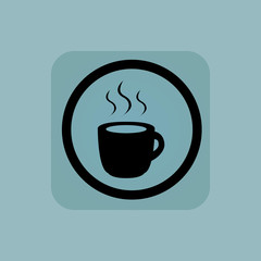 Pale blue hot drink sign