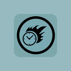 Pale blue burning time sign