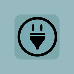Pale blue plug sign