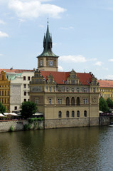 Fototapeta na wymiar View from Charles Bridge, Prague Czech Republic