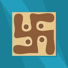 creative hindu religion mark swastika vector illustration 