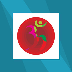 hindu religion symbol OM vector illustration