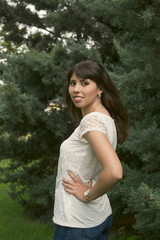 a young girl outdoors