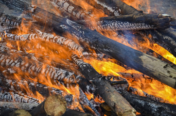 burning fire