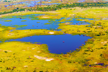 Okavango Delta aerial view