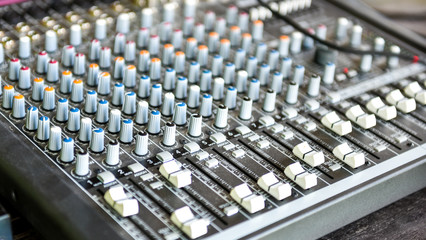 Fototapeta premium Concert or DJ Music Mixer desk