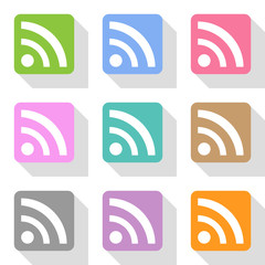 Wifi icons set great for any use. Vector EPS10.