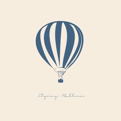 Naklejka premium FLYING BALLOON VECTOR ILLUSTRATION