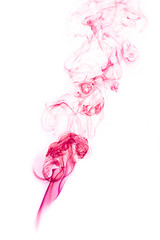 Fototapeta premium Abstract Wave and smoke swirls over white background.