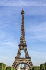 Fototapeta premium Eiffel Tower (La Tour Eiffel) on Champ de Mars in Paris, France.