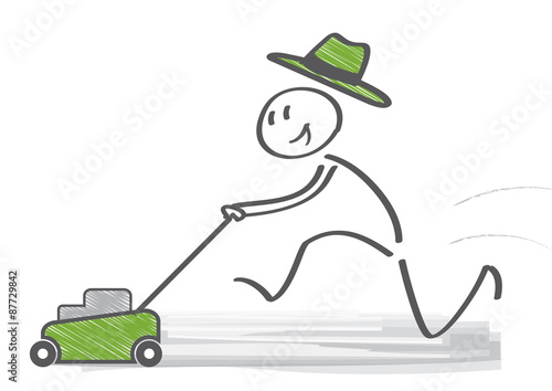 &quot;Gärtner mäht rasen&quot; Stockfotos und lizenzfreie Vektoren