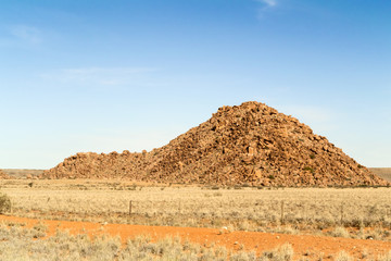 Rocks on the desert in Namibia