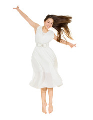 Naklejka premium Modern dancer girl isolated