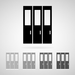 The door icons set great for any use. Vector EPS10.