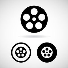 Film icons set great for any use. Vector EPS10.