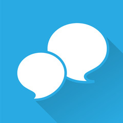 Blank empty white speech bubbles icons set great for any use. Vector EPS10.