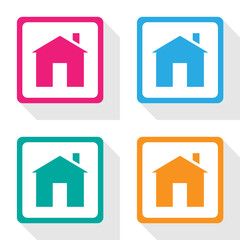 Home icons set great for any use. Vector EPS10.