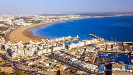 Fotobehang Panorama van Agadir, Marokko © Maciej Czekajewski