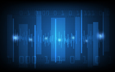 vector abstract digital wave and hi tech pattern background