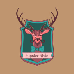 Vector Hipster style logo
