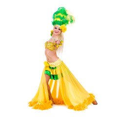 beautiful carnival dancer woman posing