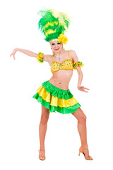 beautiful carnival dancer woman posing