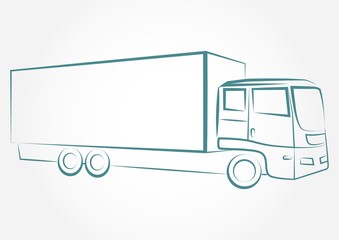 TRUCK OUTLINE VECTOR