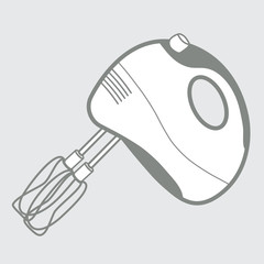 Kitchen hand mixer illustration vector