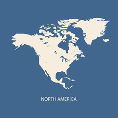 NORTH AMERICA MAP VECTOR