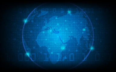 vector globe technology concept background