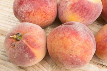 Fresh ripe juicy peaches
