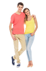Young couple smiling