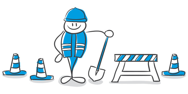 Stick Figure Series Blue