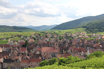 Fototapeta na wymiar Alsace village de Riquewihr 