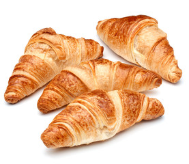 Croissant or  crescent roll isolated on white background cutout