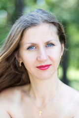 Fototapeta premium Portrait of a woman with flowing hair