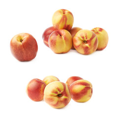 Pile of multiple nectarines isolated