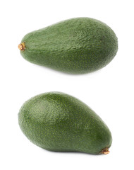 Single ripe avocado fruit isolated