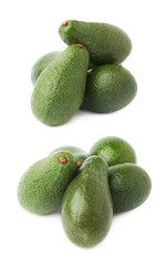 Green avocados composition isolated